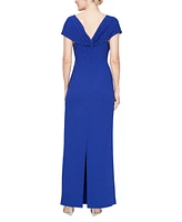 Alex Evenings Women's Embellished Ruched Gown