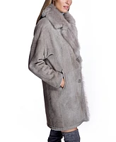 Julia & Stella by Maximilian Women's Reversible Shearling Coat