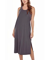 iCollection Women's Soft Knit Tank Dress with Side Pockets