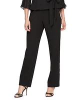 Alex Evenings Women's Straight-Leg Pull-On Tuxedo Pants