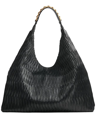 Donna Karan Bellmore Extra Large Hobo with Gold Bezel Strap