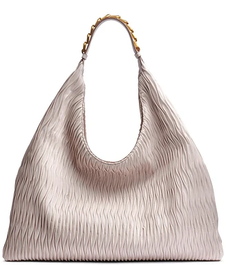 Donna Karan Bellmore Extra Large Hobo with Gold Bezel Strap