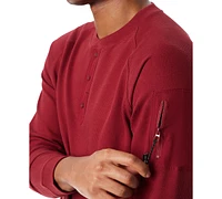 Bass Outdoor Men's Relaxed Fit Performance Thermal Long Sleeve Henley
