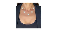 Rivka Friedman Mother of Pearl 5 Clover Station Necklace