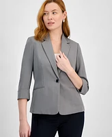 Kasper Women's 3/4-Sleeve One-Button Blazer, Regular & Petite Sizes