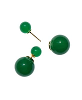 seree Orbit Duo — Double ended jade stone stud earrings