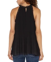 Liverpool Los Angeles Women's Sleeveless Pleated Top