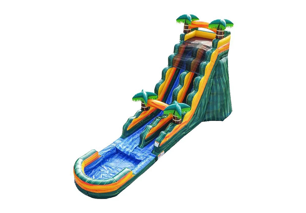 JumpOrange Cali Palms Commercial Grade Water Slide with Detachable Deep Pool for Kids and Adults (with Blower), Outdoor Indoor, Wet Dry Use