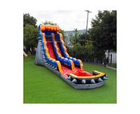 JumpOrange 19 Rocker Commercial Grade Water Slide with Detachable Deep Pool, Big Kids and Adults, Tall Blow Up Waterslide, Outdoor Indoor Inflatable,