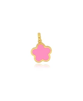 The Lovery Bubblegum Pink Flower Charm 14K Gold