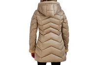 Laundry by Shelli Segal Women's Windbreaker Hooded Puffer Jacket