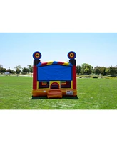 JumpOrange Target Commercial Grade Bounce House for Kids and Adults 13x13 (with Blower), Basketball Hoop, Outdoor Indoor, Big Inflatable, Birthday Par