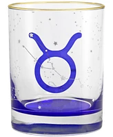 Culver Taurus Zodiac Double Old-Fashioned Glass, Set of 2