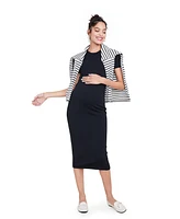 Hatch Collection Eliza Maternity Midi T-Shirt Dress