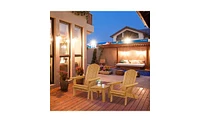 Slickblue Wooden Square Side End Table - Natural Indoor/Outdoor Patio Coffee Bistro Table