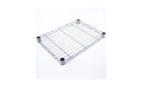 Slickblue Rectangle Carbon Steel Metal Assembly 4-Shelf Storage Rack Silver Grey