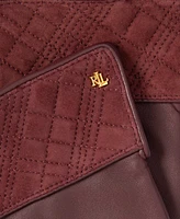 Lauren Ralph Lauren Suede Plaid Cuff Gloves