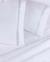 Superior Egyptian Cotton 1000 Thread Count Embroidered Bed Sheet Set