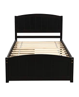 Slickblue Twin Platform Bed with Two Storage Drawers for Organized Living