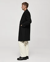 Mango Men's Wool Double-Breasted Coat