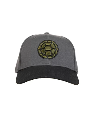 Teenage Mutant Ninja Turtles Men's Embroidered 3D Turtle Shell Gray Snapback Hat