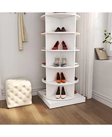 Slickblue 360-Degree Rotating 6-Layer Shoe Cabinet for Space-Saving Storage