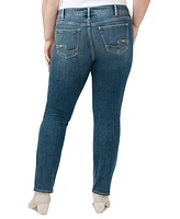 Silver Jeans Co. Plus Size Suki Mid-Rise Curvy-Fit Straight-Leg Jeans