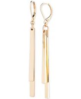 Lauren Ralph Lauren Gold-Tone Polished Linear Double Bar Drop Earrings