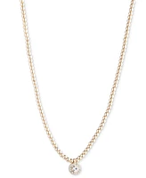 Lauren Ralph Lauren Gold-Tone Crystal Halo Pendant Necklace, 16" + 3" extender