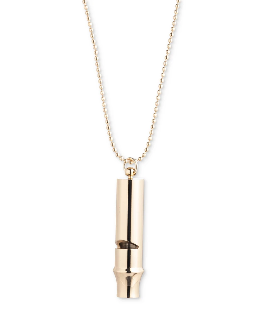 Lauren Ralph Lauren Gold-Tone Whistle Pendant Necklace, 36" + 3" extender