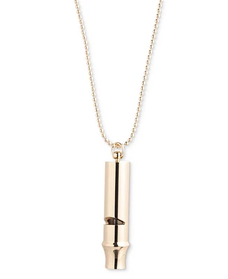 Lauren Ralph Lauren Gold-Tone Whistle Pendant Necklace, 36" + 3" extender