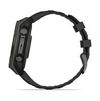 Garmin fenix 8 47mm, Saphire Solar, Carbon Gray Titanium Black, Black/Pebble Gray Band, Na