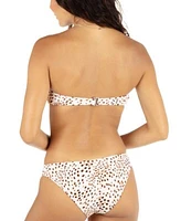 Hurley Juniors Cheetah Print Bandeau Bikini Top Bottoms