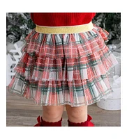 Sweet Wink Baby Girls Baby Baby Christmas Plaid Tiered Tutu