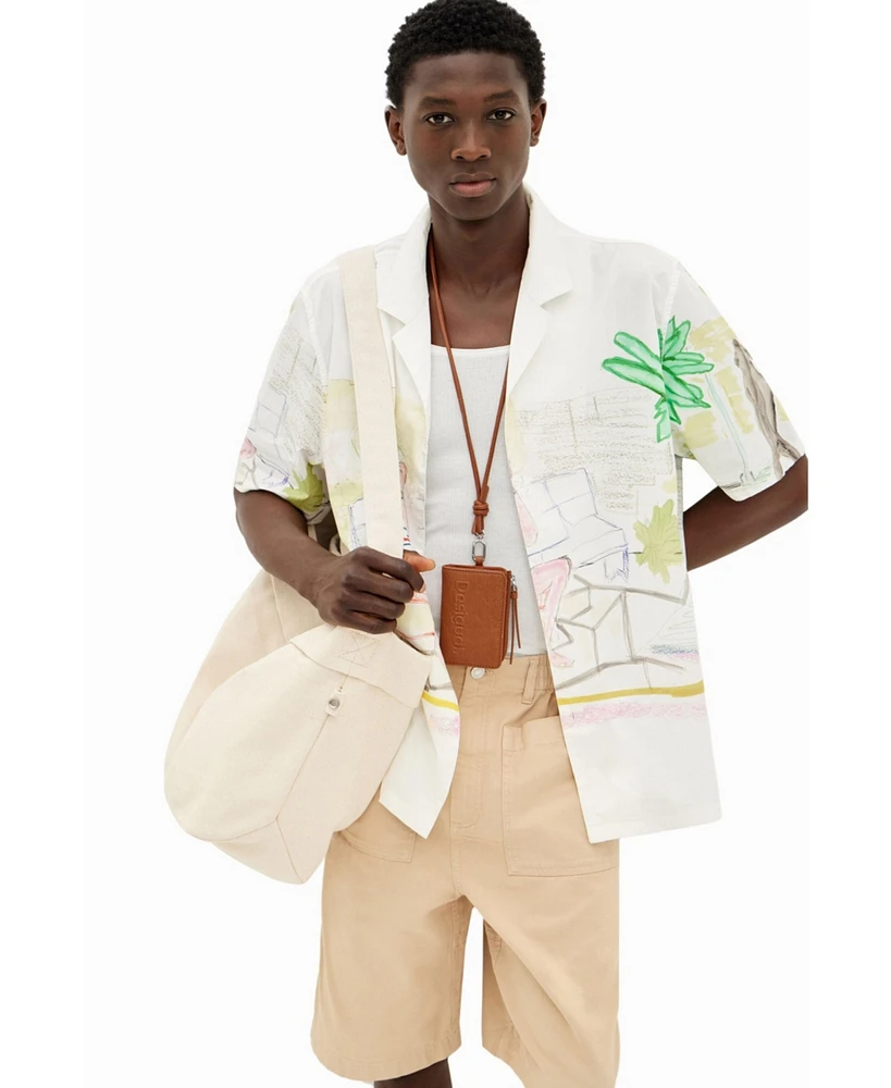 Desigual Men's Watercolor print shirt