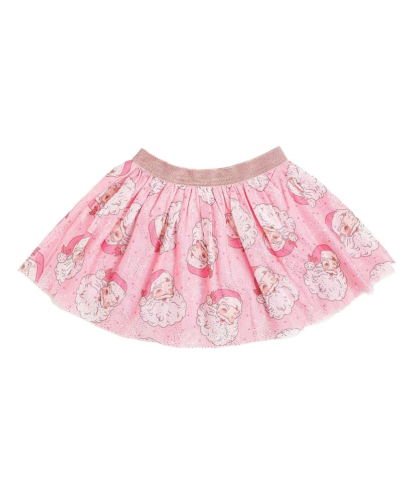 Sweet Wink Baby Girls Baby Baby Retro Santa Christmas Tutu Skirt