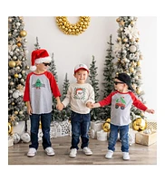 Sweet Wink Toddler Boys Christmas Tree Dude 3/4 Sleeve Shirt