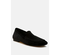 Rag & Co Robua Velvet Flat Loafers