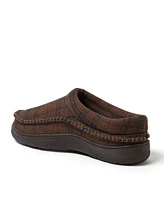 Dearfoams Men's Thompson Plaid Moccasin Toe Clog House Shoe Slipper