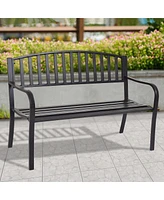 Sugift 50 Inch Patio Garden Bench Loveseats for Outdoor