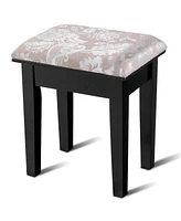 Sugift Vanity Dressing Table Stool Set with Large Makeup Mirror