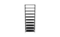 Slickblue 10 Tier Stackable Shoe Rack Storage Shelves - Stainless Steel Frame Holds 50 Pairs Of Shoes