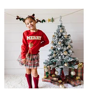 Sweet Wink Little and Big Girls Merry Patch Christmas Sweatshirt