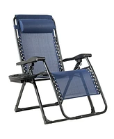 Sugift Oversize Lounge Chair with Cup Holder of Heavy Duty for outdoor