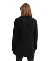 Belle & Bloom Women's At Last Cable Knit Jumper with Slit