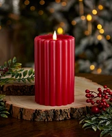 Seasonal Wide Ribbed Motion Flameless Candles