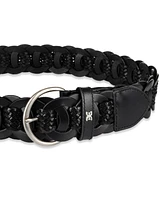 Sam Edelman Women's Casual Woven Linked Genuine Leather Belt