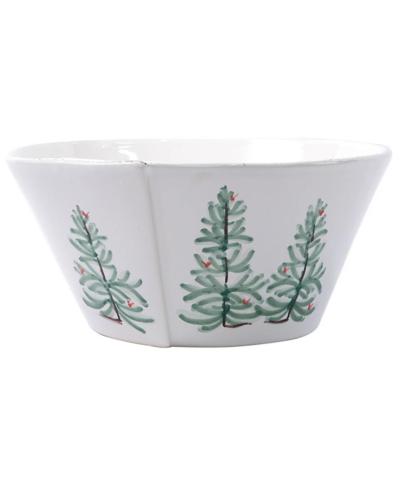Vietri Lastra Holiday Large Stacking Serving Bowl