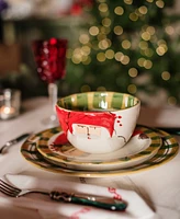 Vietri Old St. Nick Animal Hat 4 Piece Place Setting