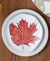 Vietri Autunno Maple Leaf Salad Plate